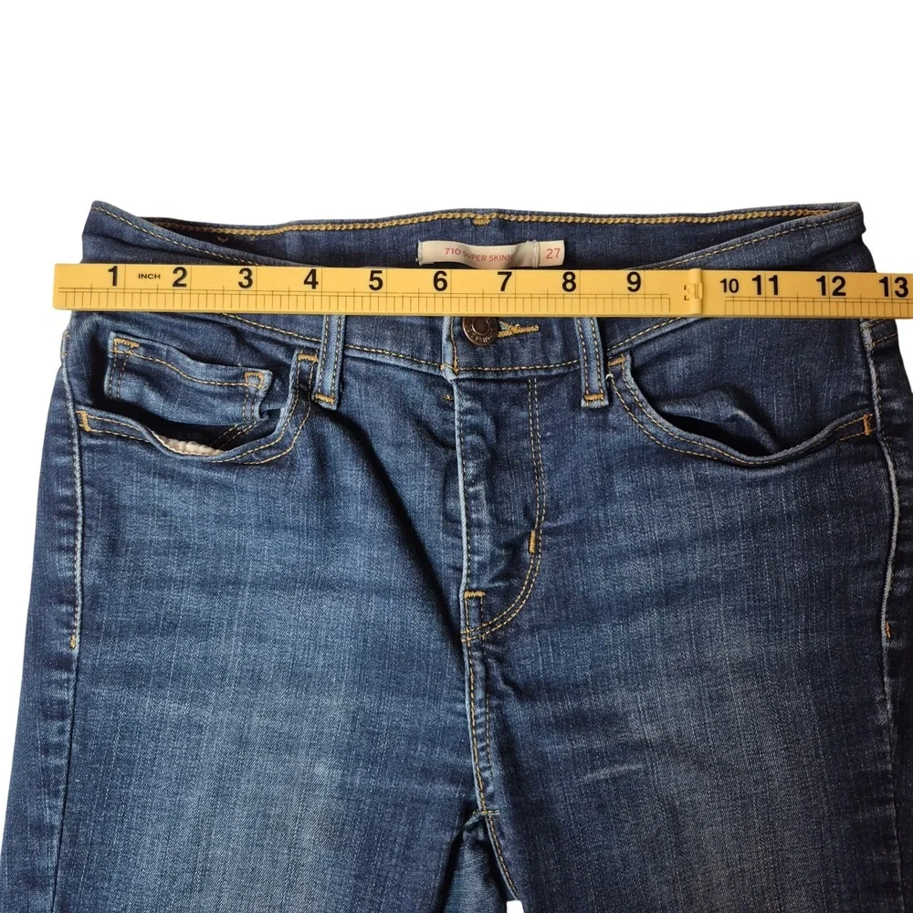 Levi's‎ 710 Super Skinny Jeans Womens 27 Dark Wash Stretch Denim
